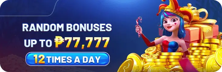 57V casino random bonuses banner featuring animated character and prize amount